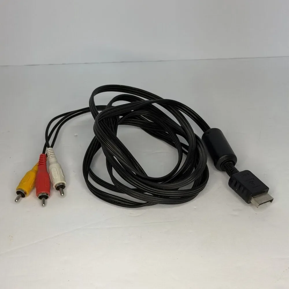 Sony OEM PlayStation PS1 PS2 PS3 Composite AV Cable RCA Red White Yellow Genuine